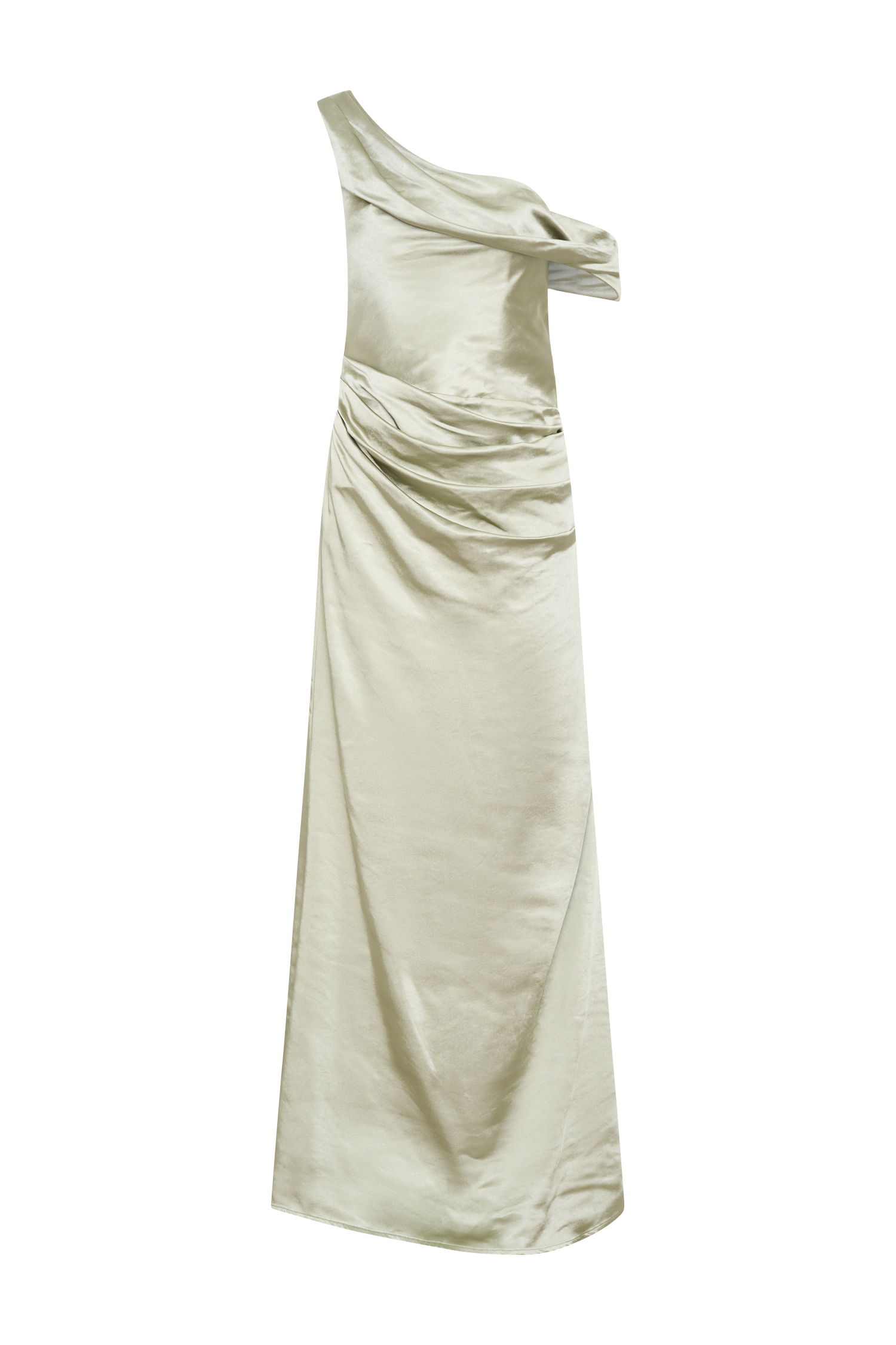 Dalia Off Shoulder Satin Maxi Dress - Sage - Image 13