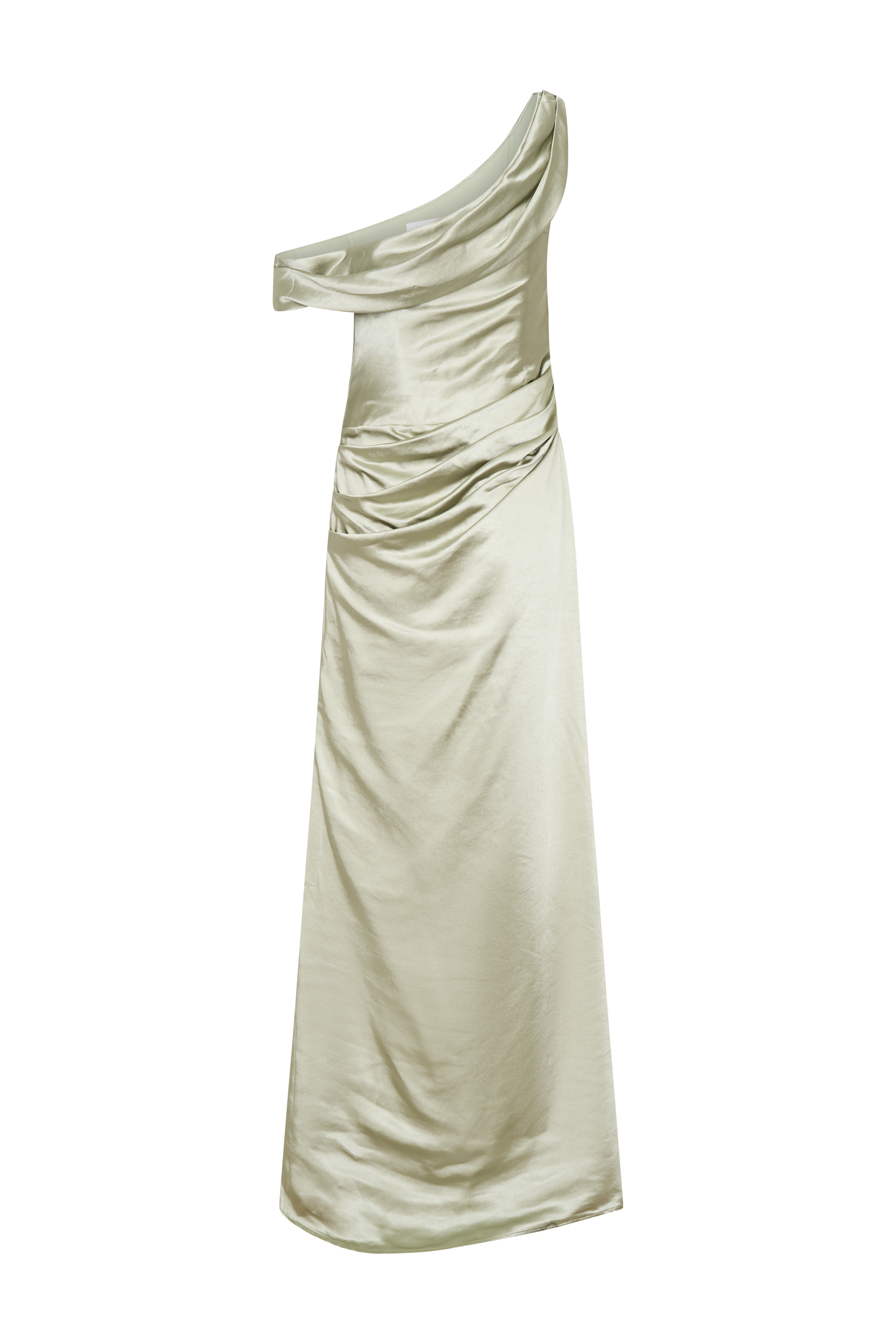 Dalia Off Shoulder Satin Maxi Dress - Sage - Image 12