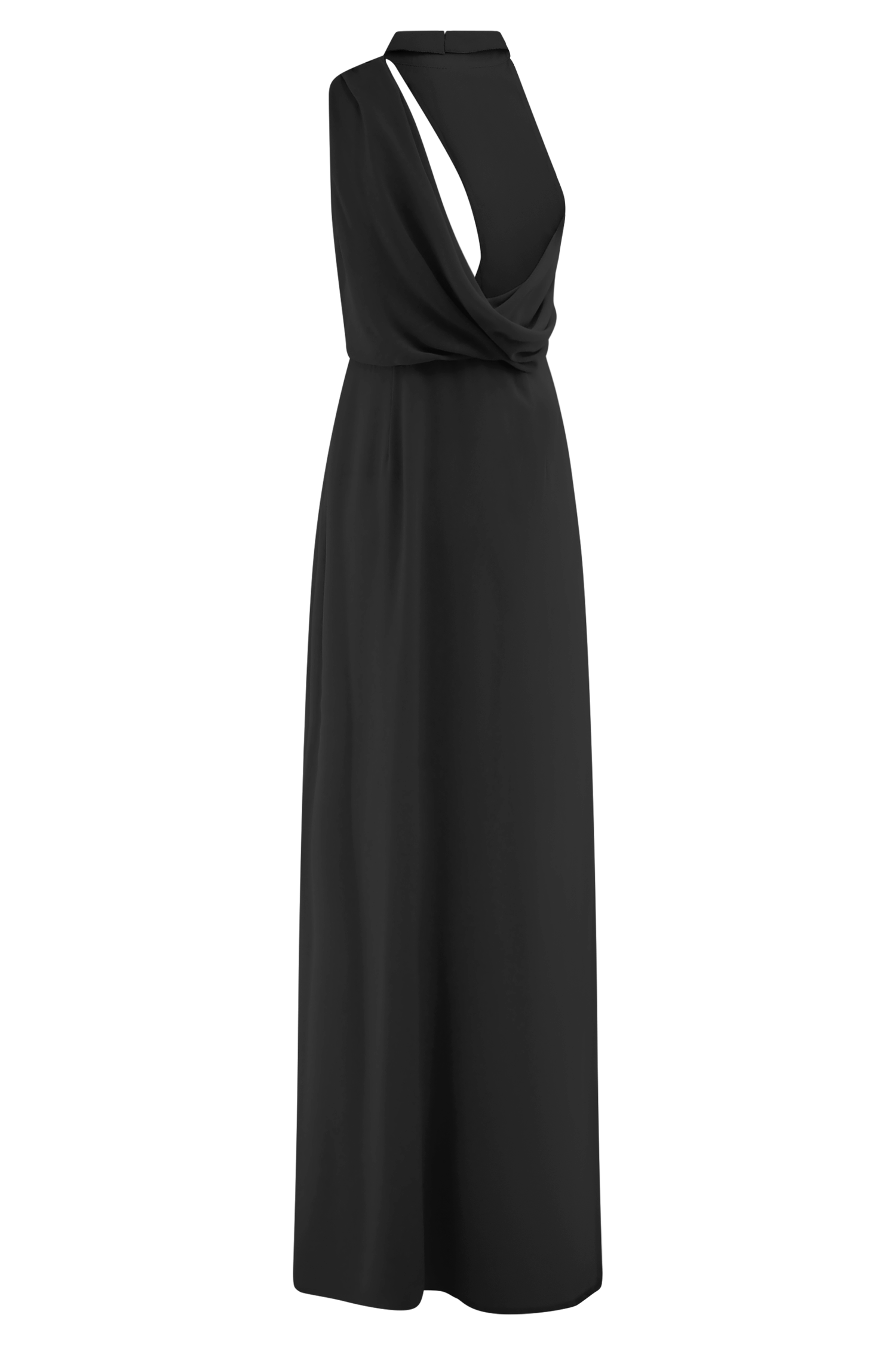 Galia Cowl Neck Maxi Dress - Black - Image 6