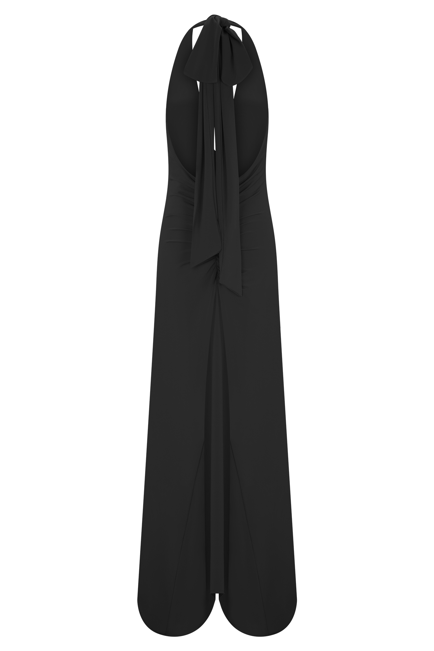 Juliet Slinky Maxi Dress With Scarf - Black - Image 7