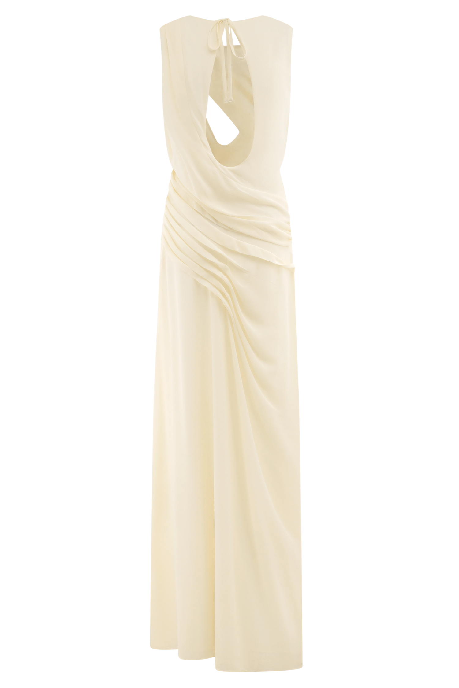 Oria Chiffon Maxi Dress - Ivory - Image 6