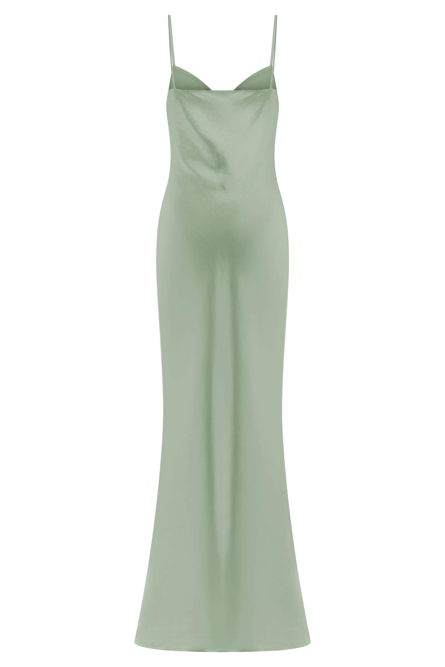 Lilly Sweetheart Satin Maxi Dress - Sage - Image 12