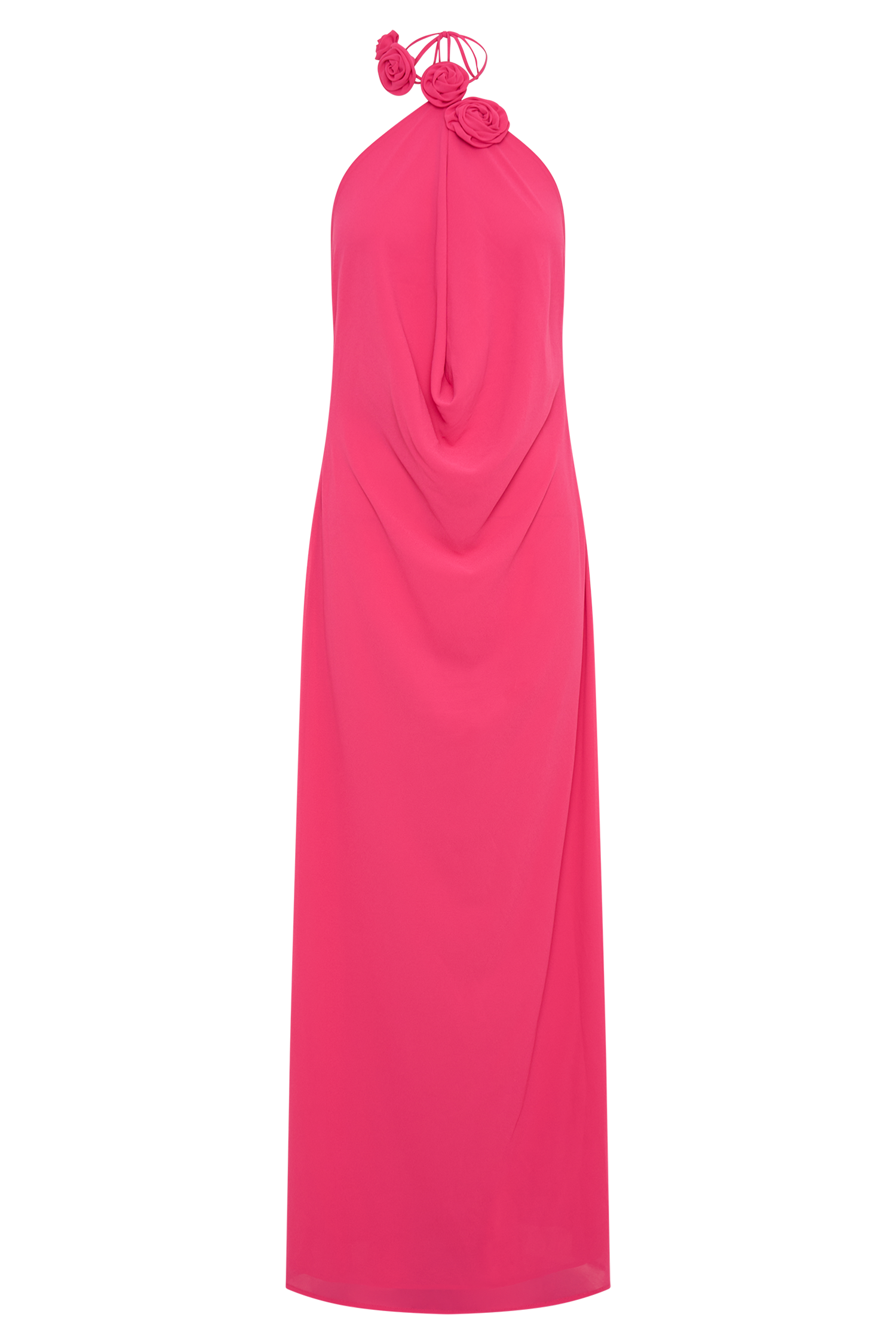 Rosalia Cowl Neck Maxi Dress - Raspberry - Image 9