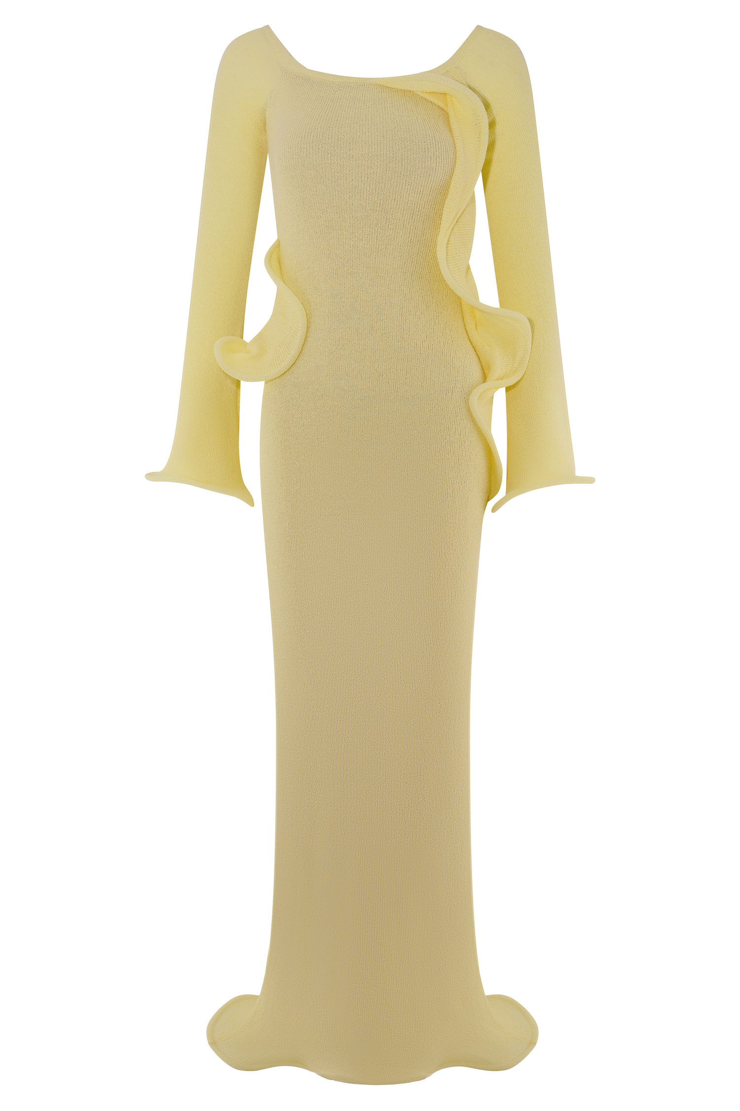 Sandrine Off Shoulder Knit Maxi Dress - Lemon - Image 10