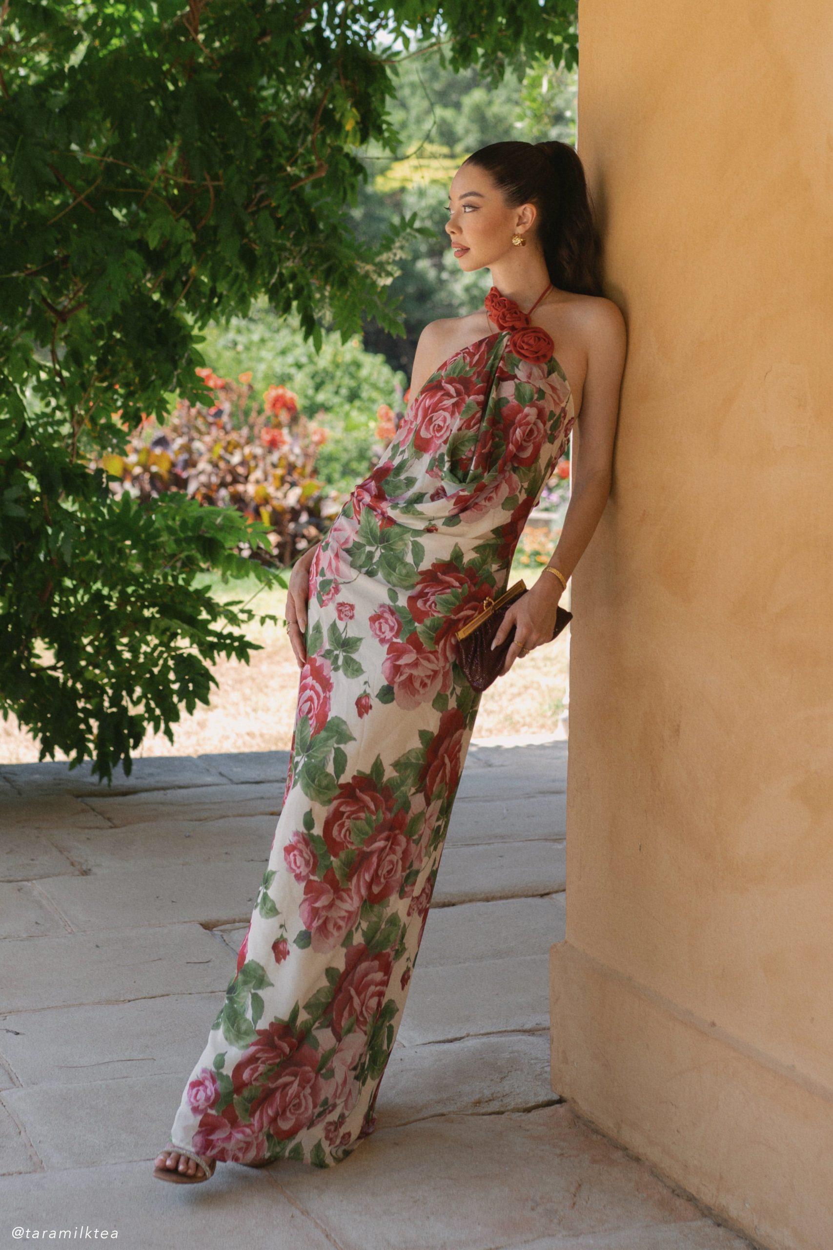Rosalia Cowl Neck Maxi Dress - Sonia Rose Print - Image 3